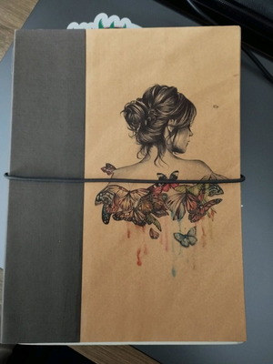 Handmade notebook new with blank and lined pages