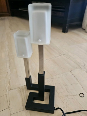Ikea Korsby διπλό φωτιστικό επιτραπέζιο μεταχειρισμένο, μέταλλο χρώμιο vintage 1990