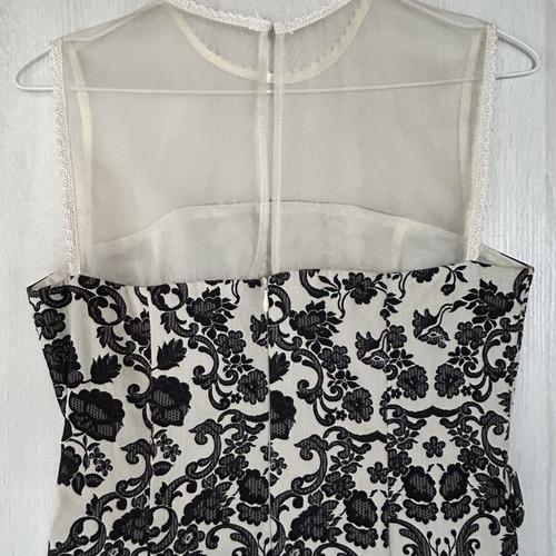 Camelot midi floral dress black and white, new, size M