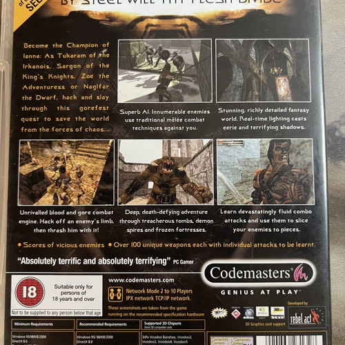 Severance Blade of Darkness PC game used, dark fantasy action