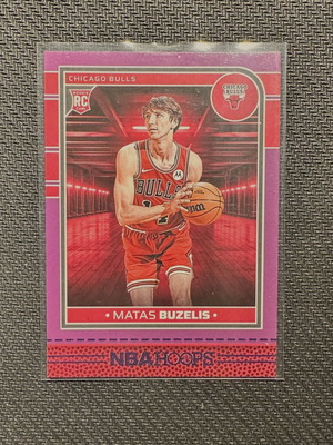 Matas Buzelis RC Card 2024-25 Panini Hoops Base Pink Parallel new