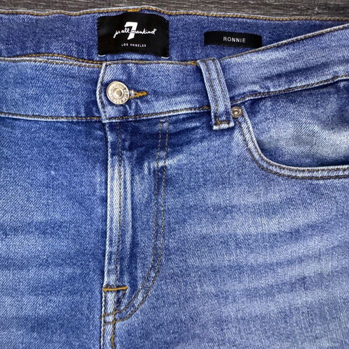 7 For All Mankind jeans used, blue denim, sizes M and L