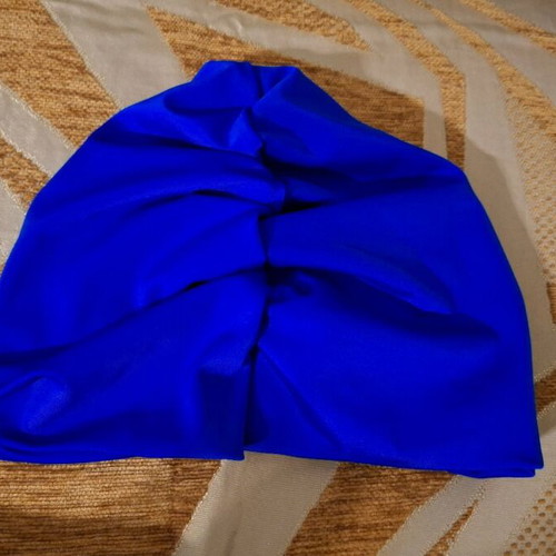 Women's swimming cap large size new blue royal polyester