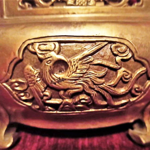 Chinese rotating feng shui ball like new, solid bronze