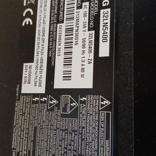 LG 32-inch TV, not smart TV