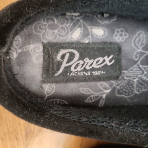 Parex velvet slippers used size 38 black