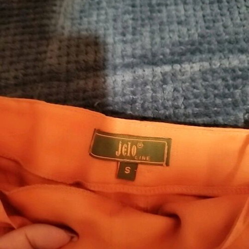 Linen skirt orange like new, size S