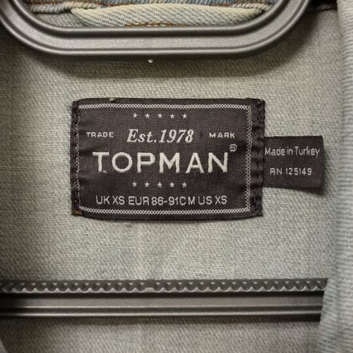 Topman women's denim jacket used, size XS, blue