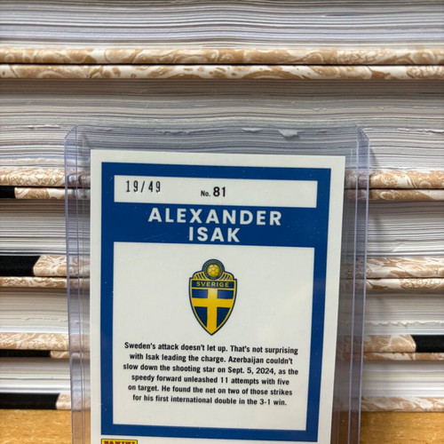 Panini Donruss Road To FIFA World Cup Alexander Isak Optic Teal Mojo new