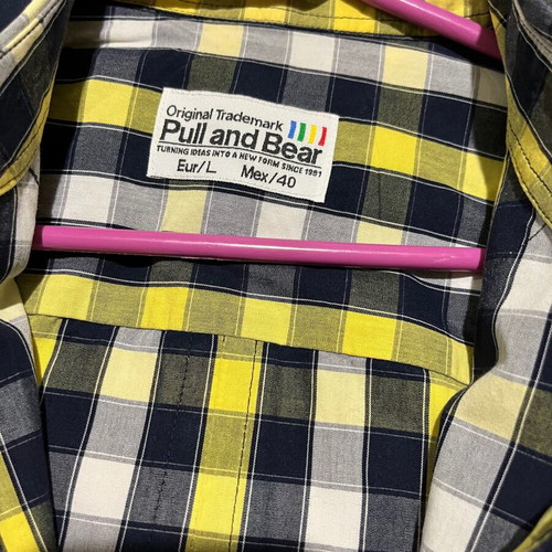 Zara men's short-sleeve checkered shirt like new, size S