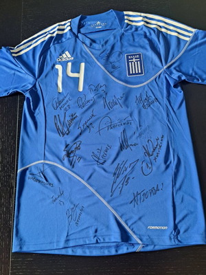 Collectible official Greece national team jersey 2010-2011 like new with signatures