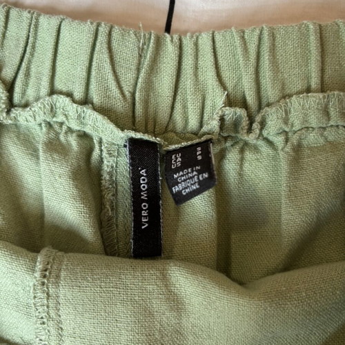 Linen shorts Vero Moda like new, green, size S