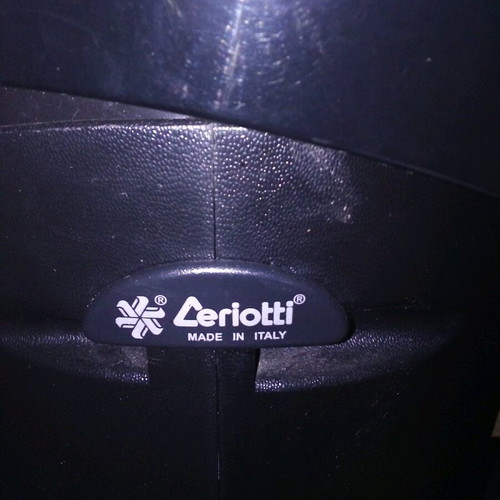 Hair salon chair used with leather seat and stainless steel arms