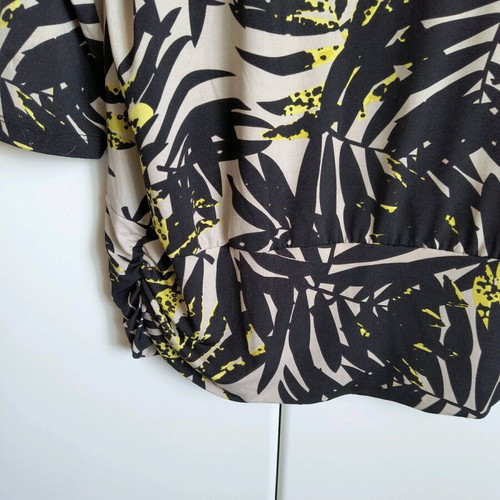 Vintage blouse with basque and disco patterns, new, size L