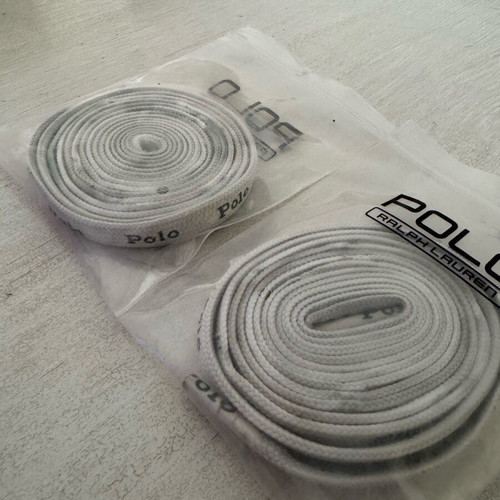 Polo Ralph Lauren shoe laces used, black and white