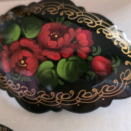Pins and hair accessories used, 2 pcs, wooden, handmade