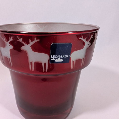 Christmas glass vase like new, height 12cm, diameter 12cm