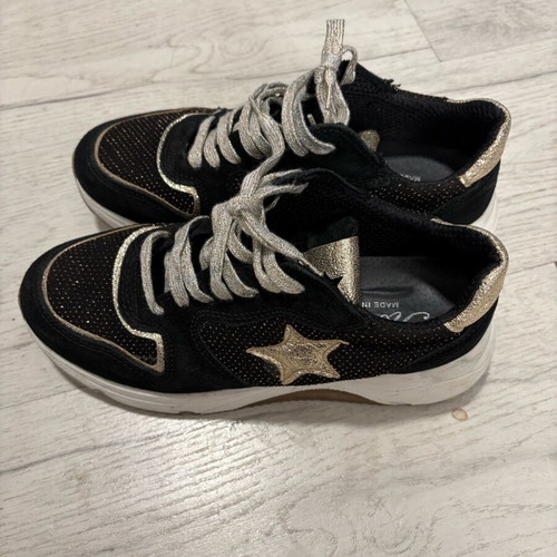 Γυναικεία sneaker αθλητικά Rococo 39 σαν καινούργια, μαύρο και χρυσαφί