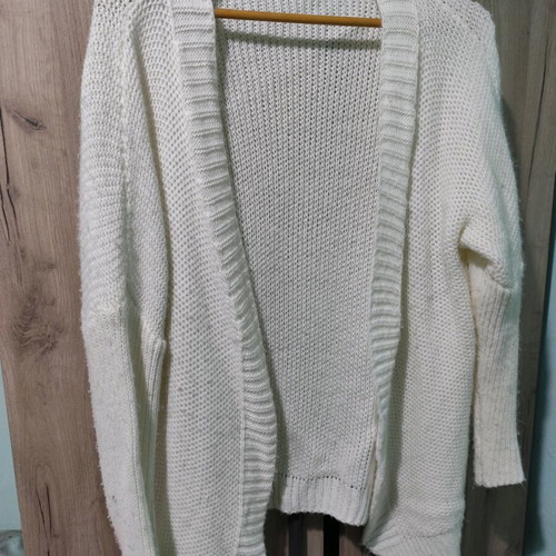 Knitted cardigan white XXXL used