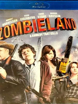 Zombieland Blu-Ray μεταχειρισμένο, ταινία δράσης τρόμου με Woody Harrelson