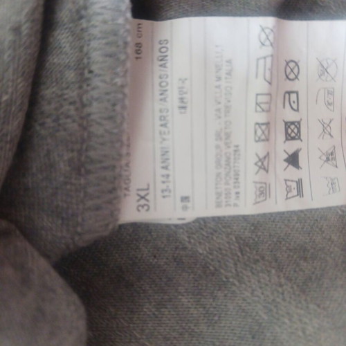 Benetton shirt for 13-14 years like new, grey