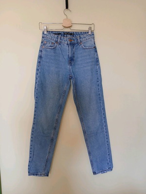 Bershka Дънки Mom Fit Висока Талия No32 Като Нови