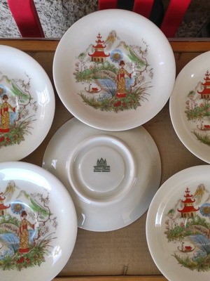 Σετ 6 vintage πορσελάνινα πιάτα VONENSTRAUSS Bavarian Germany, 16εκ