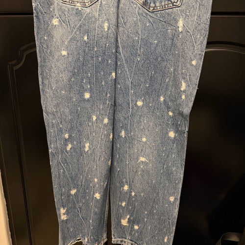 Zara men jeans used with rips size 42 blue