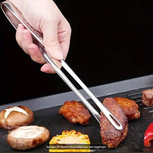 Stainless Steel Barbecue Tongs new with long handle and Korean style