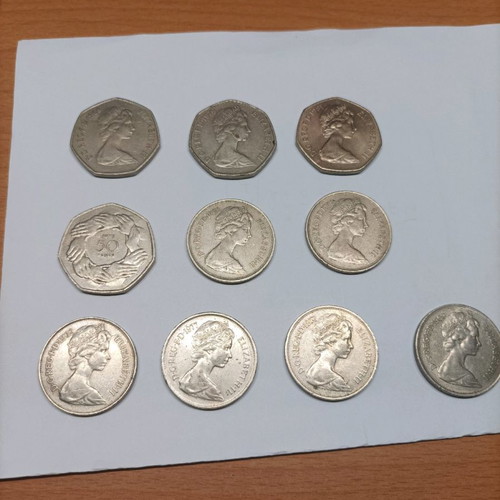 Great Britain Coins Used, Lot of 38 Pieces