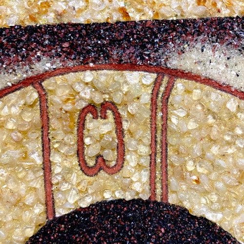 Christ Mosaic with Precious Stones, Handmade, New 66x95cm