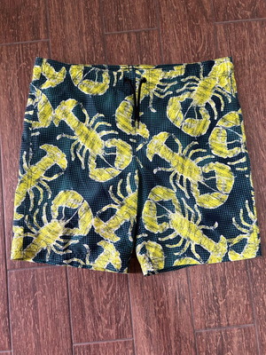 Μαγιό Speedo Αντρικό Small μεταχειρισμένο με σχέδιο αστακό κίτρινο και πράσινο