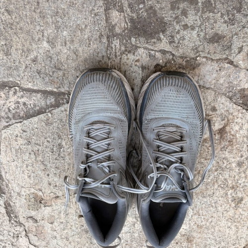 Hoka One One men's athletic shoes size 46 used, gray