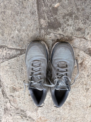 Hoka One One men's athletic shoes size 46 used, gray