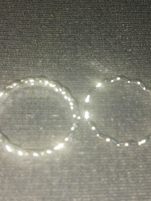 Ring set of 4 pieces, new, silver tone