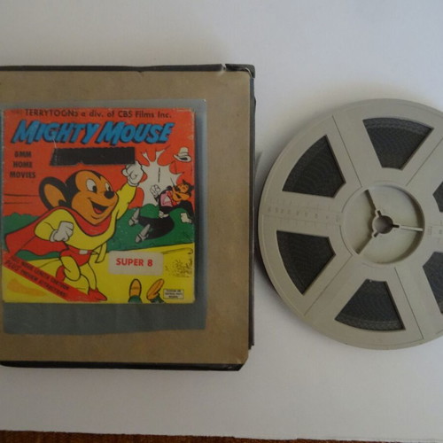 Super 8mm silent cartoon film pack of 3 used, 400ft reel