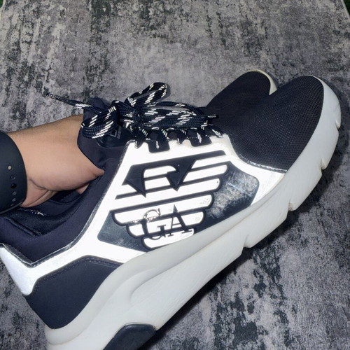 EA7 Emporio Armani Sneakers used, navy blue and white, EU 43 1/3