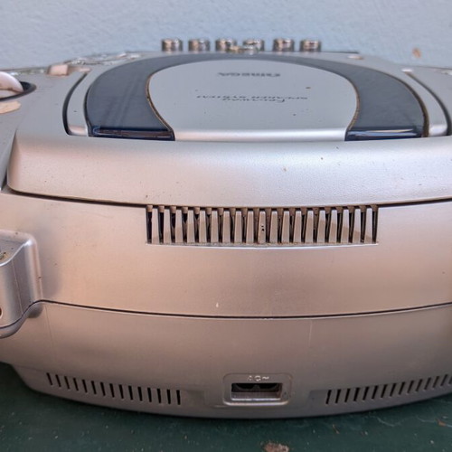 Omega portable boombox with CD player and radio used