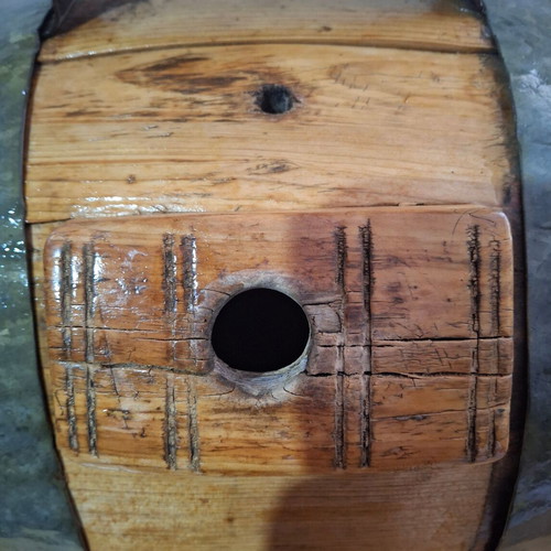 Museum Wooden Voutsaki used with triple hole system and breather 1930-1945
