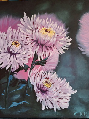 Chrysanthemums new oil painting on canvas 40x50