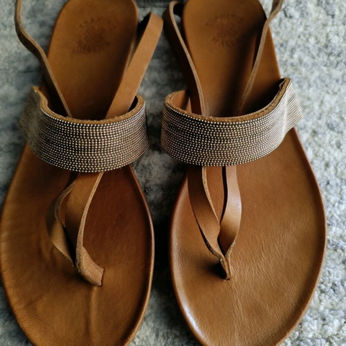 Tsakiris Mallas sandals tan like new, size 40