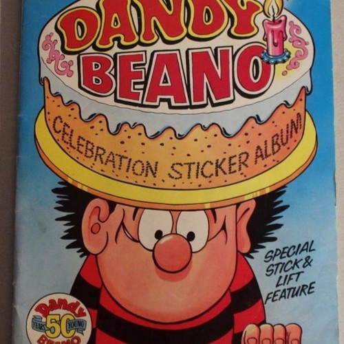 Panini 1988 Dandy Beano sticker album used, complete