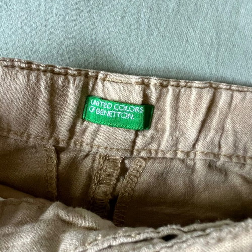 Benetton λινό σορτς για αγόρι 4-5 ετών, σαν καινούργιο, μπεζ