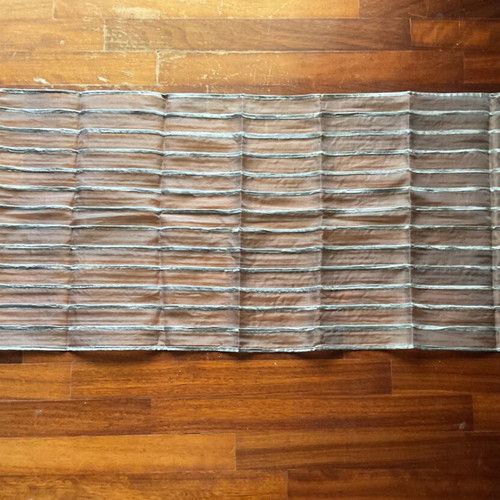 Silk handmade runner from Soufli new in gray shades
