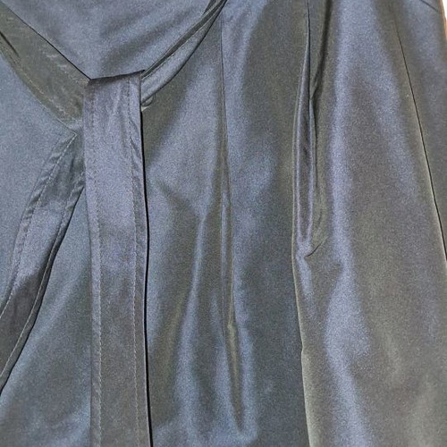Satin skirt like new, dark blue, evaze style with belt and zipper