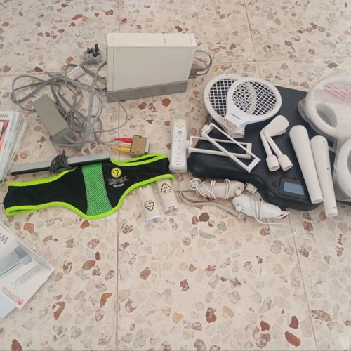 Nintendo Wii console used with controllers and accessories