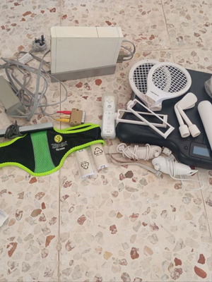 Nintendo Wii console used with controllers and accessories