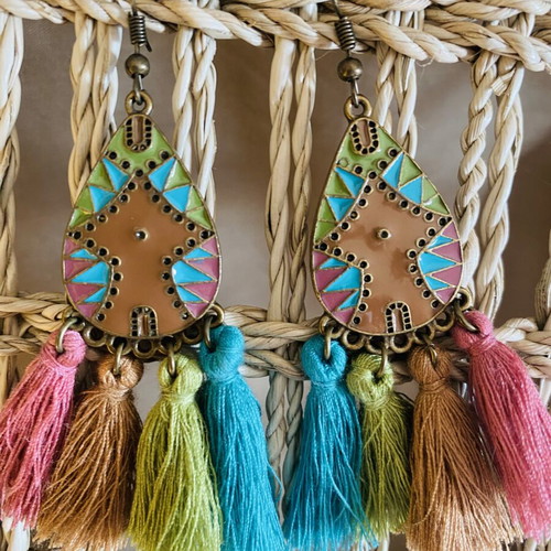 Boho colorful handmade earrings set new