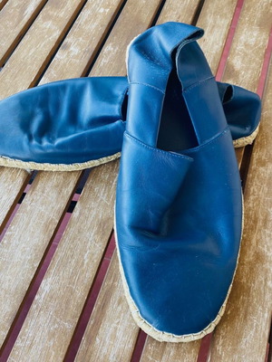 Ανδρικές εσπαντρίγιες Hush Puppies δερμάτινες μεταχειρισμένες, νούμερο 41, μπλε