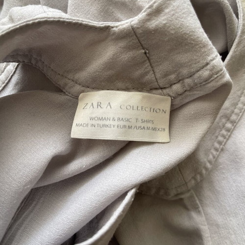 Zara blouse used, grey, size M